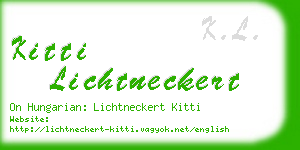 kitti lichtneckert business card